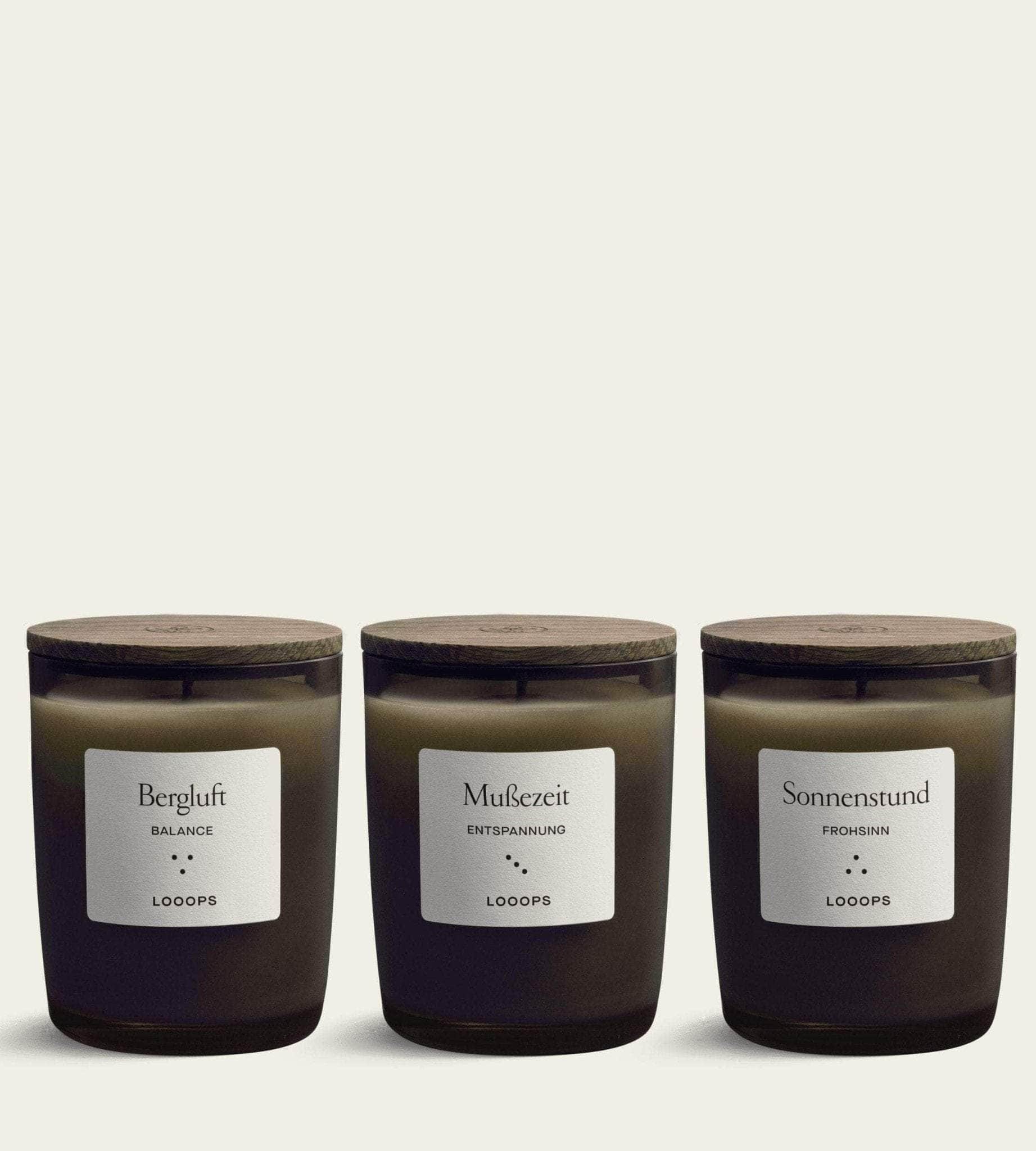Looops Geschenkbox "Klassiker" – 3er Duftkerzen Set