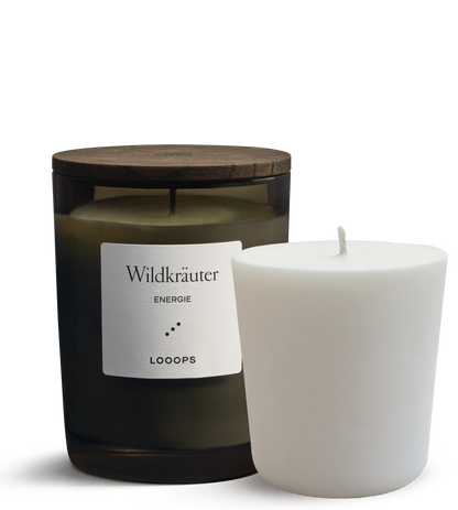 SET: Wildkräuter Duftkerze + Refill 250 g