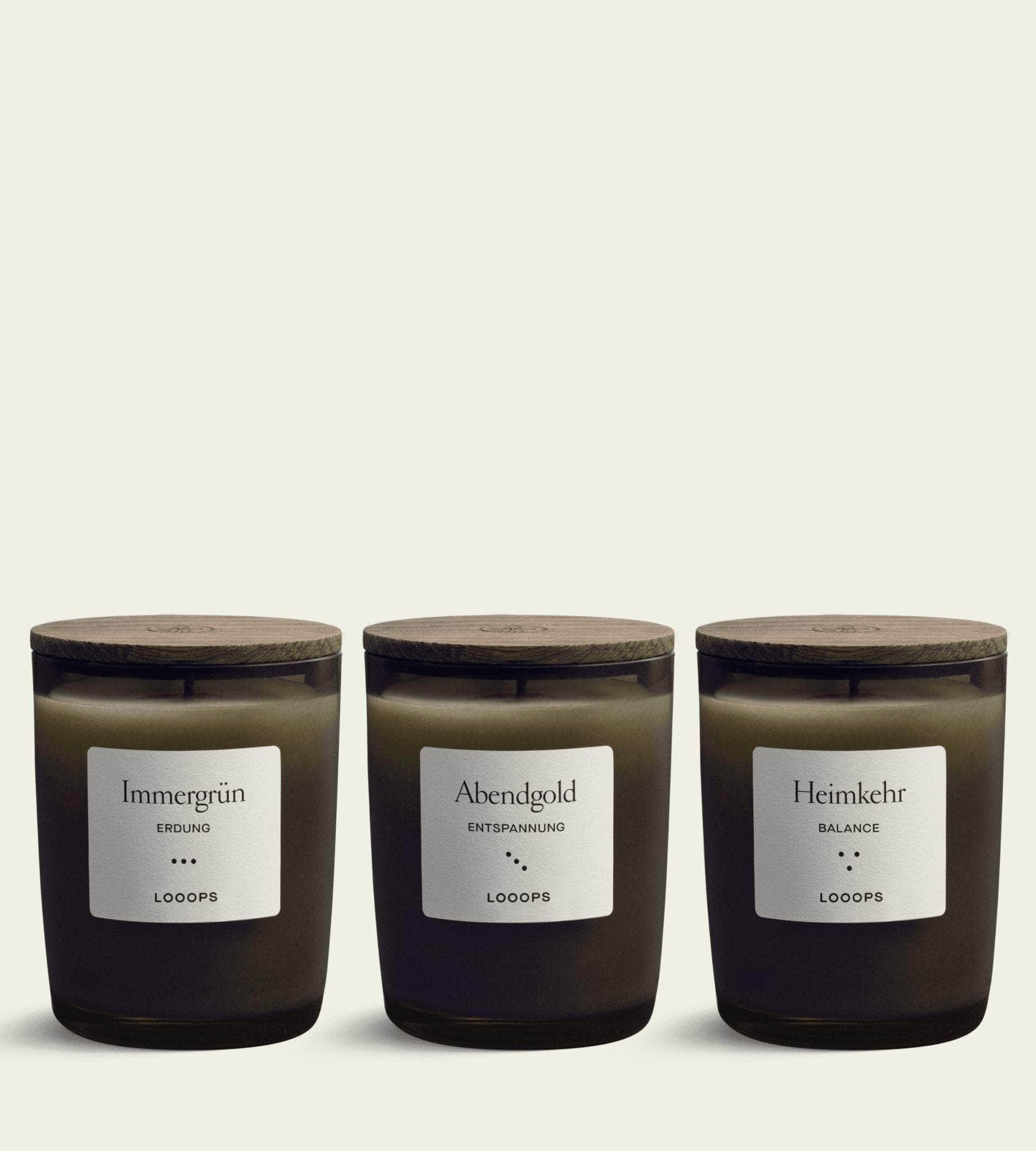 Looops Geschenkbox &quot;Die vierte Jahreszeit&quot; – 3er Duftkerzen Set