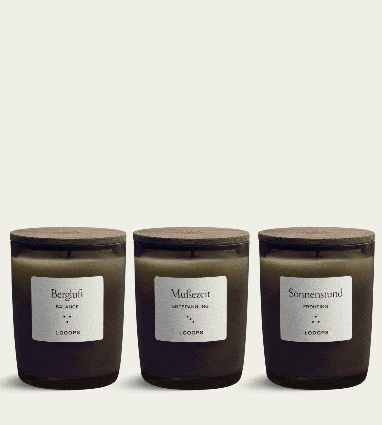 Looops Geschenkbox &quot;Klassiker&quot; – 3er Duftkerzen Set